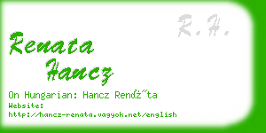 renata hancz business card